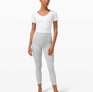 Size 8 Lululemon Align crop 23 "we are from space nimbus battleship"